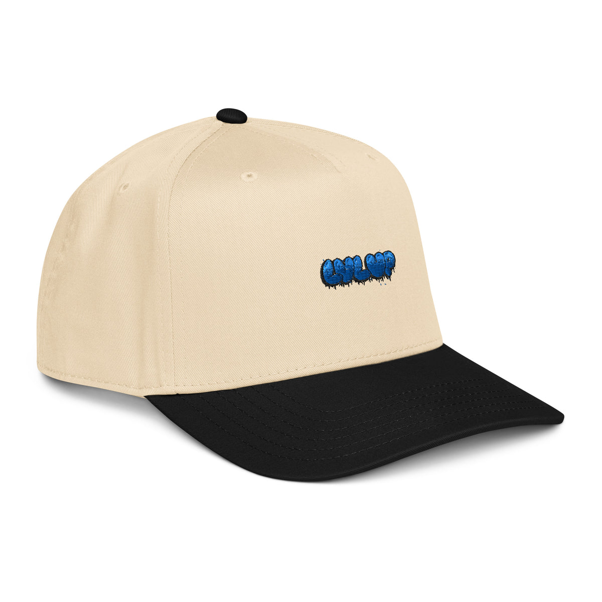 StarSeeder LVL UP embroidered 5-panel mid-profile hat in Black/Natural