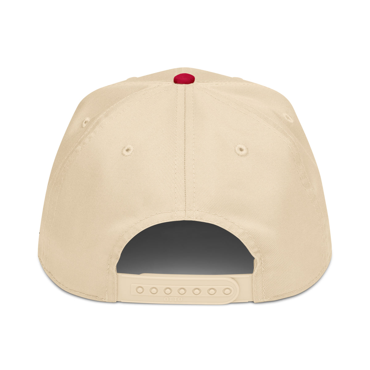 StarSeeder Jay? embroidered 5-panel mid-profile hat in Red/Natural