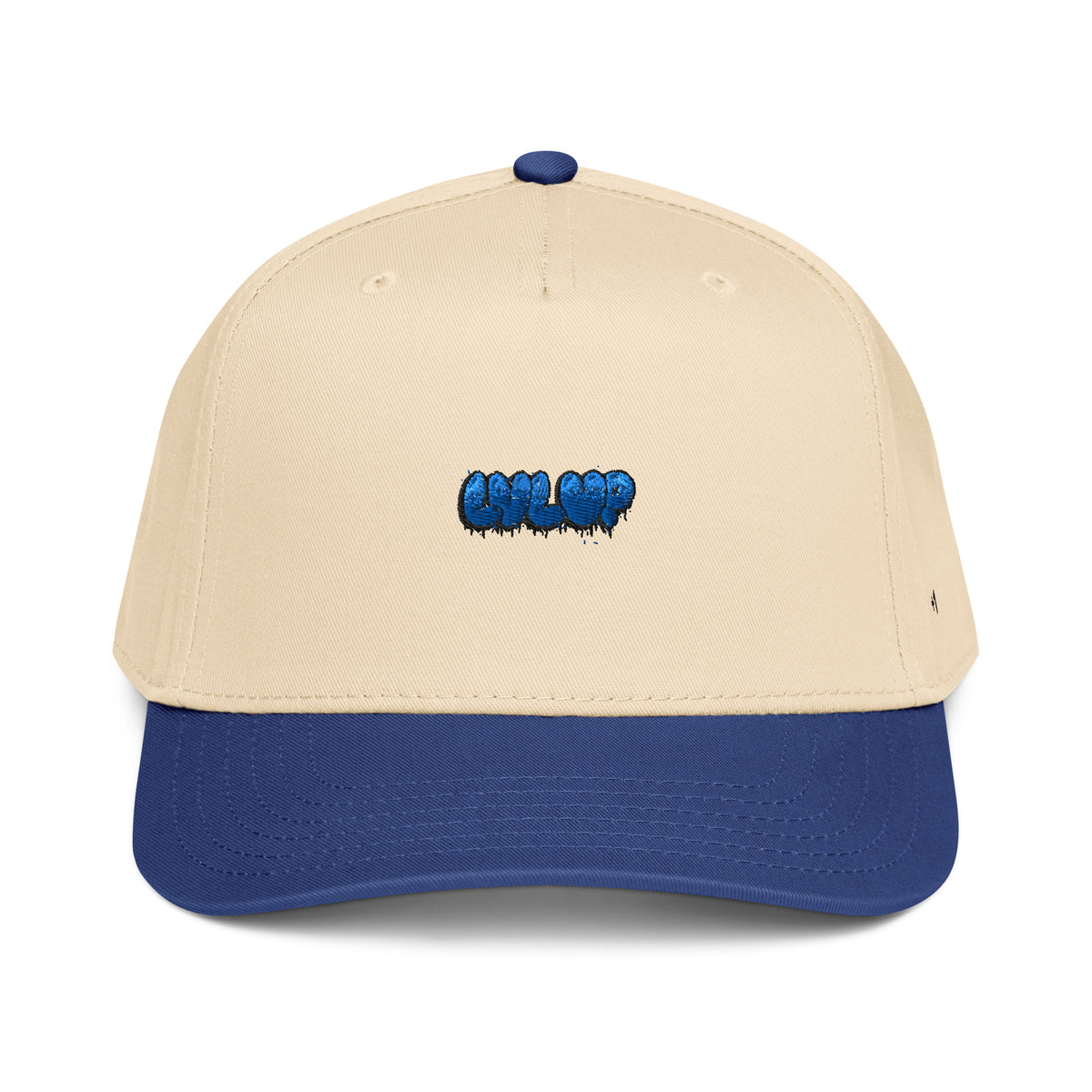 StarSeeder LVL UP embroidered 5-panel mid-profile hat in Royal/Natural