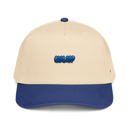 StarSeeder LVL UP embroidered 5-panel mid-profile hat in Royal/Natural