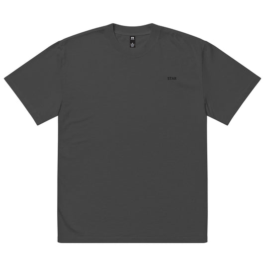 STARSEEDER ORIGINAL | STAR - Oversized faded t-shirt - Black on Black