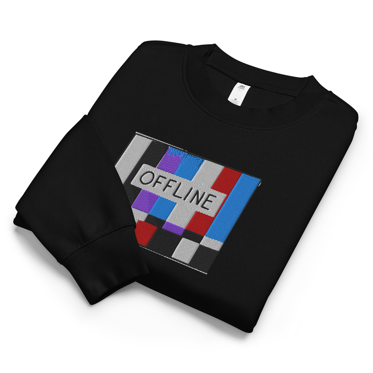 SS GRs 1.0.0 crewneck sweatshirt in black, front view