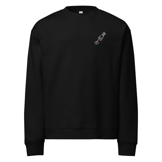 CTRL + ALT + ESC crewneck sweatshirt in black, front view